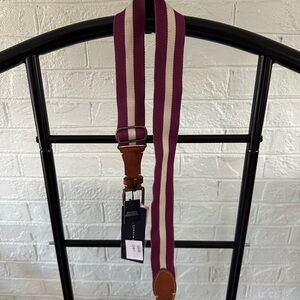 Tommy Hilfiger Purple and White Striped Belt